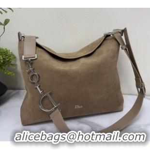 Pretty Style Dior Suede Medium Shoulder Bag M1927 Khaki 2026