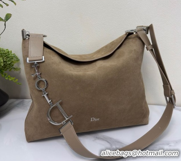 Pretty Style Dior Suede Medium Shoulder Bag M1927 Khaki 2026