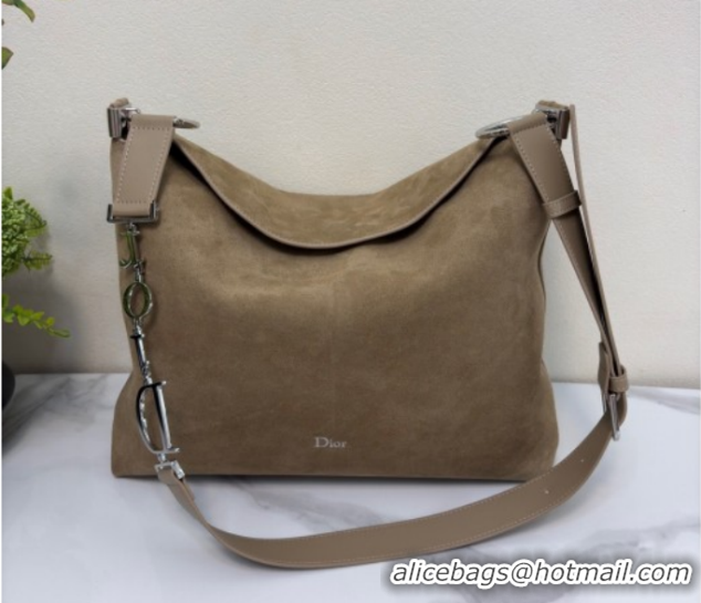 Pretty Style Dior Suede Medium Shoulder Bag M1927 Khaki 2026