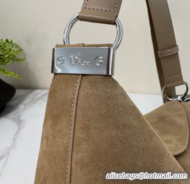 Pretty Style Dior Suede Medium Shoulder Bag M1927 Khaki 2026