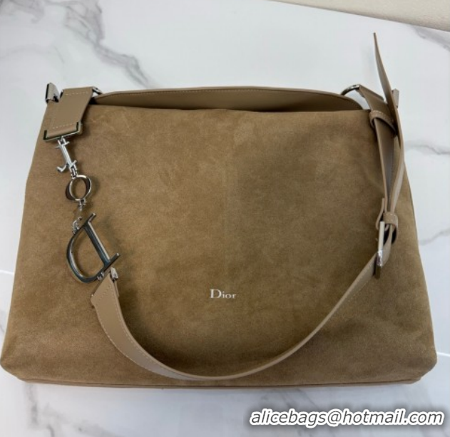 Best Grade Dior Suede Medium Shoulder Bag M1927 Camel 2026