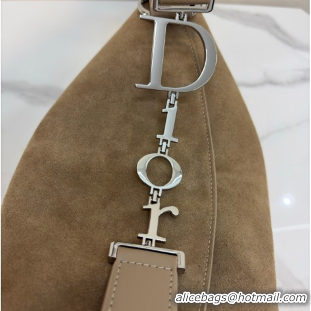Best Grade Dior Suede Medium Shoulder Bag M1927 Camel 2026