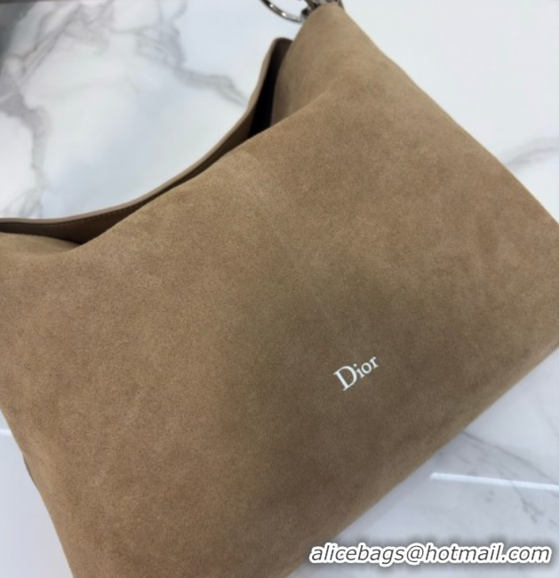 Best Grade Dior Suede Medium Shoulder Bag M1927 Camel 2026
