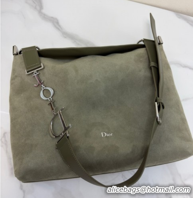 Grade Quality Dior Suede Medium Shoulder Bag M1927 Green 2026