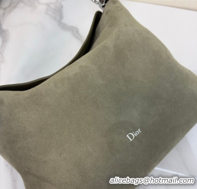 Grade Quality Dior Suede Medium Shoulder Bag M1927 Green 2026