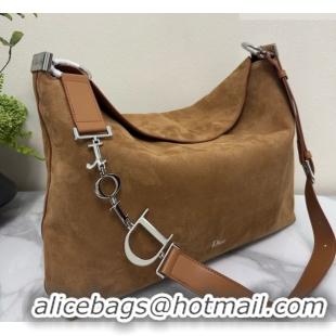 Top Design Dior Suede Large Shoulder Bag L1926 Camel 2026