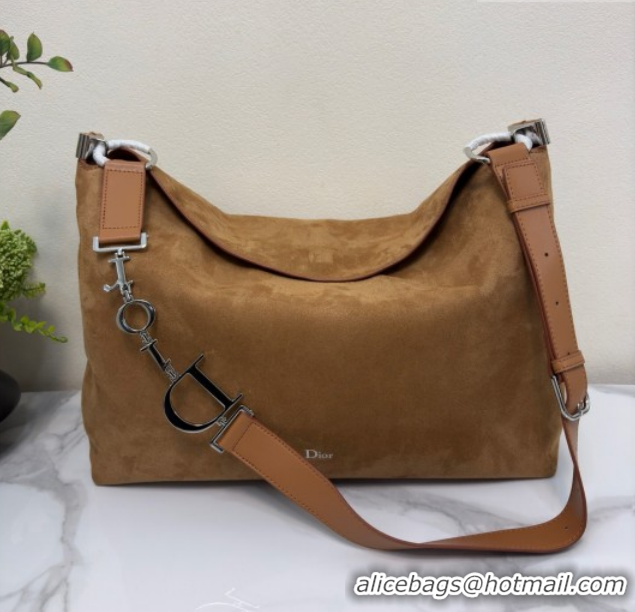 Top Design Dior Suede Large Shoulder Bag L1926 Camel 2026