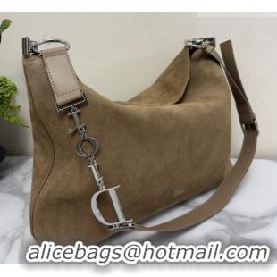 Good Product Dior Suede Large Shoulder Bag L1926 Khaki 2026