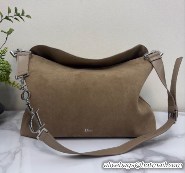 Good Product Dior Suede Large Shoulder Bag L1926 Khaki 2026