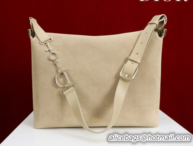 Perfect Dior Suede Large Shoulder Bag L114144 Beige/Gold 2026