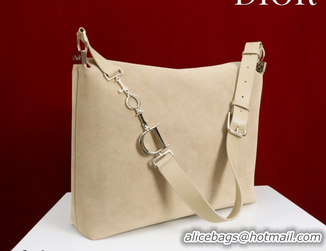 Perfect Dior Suede Large Shoulder Bag L114144 Beige/Gold 2026