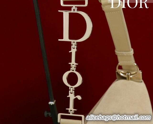 Perfect Dior Suede Large Shoulder Bag L114144 Beige/Gold 2026
