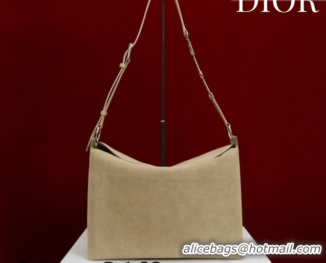 Perfect Dior Suede Large Shoulder Bag L114144 Beige/Gold 2026