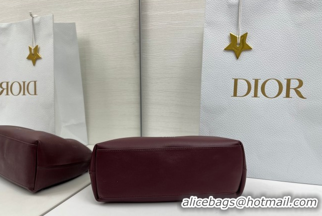 Top Design Dior Bow Small Bag in Lambskin Leather 0715PUQO Burgundy 2026