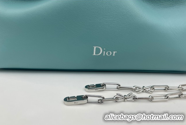Unique Style Dior Bow Small Bag in Lambskin Leather 0715PUQO Blue Tourmaline 2026