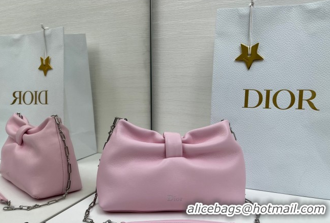 Popular Style Dior Bow Small Bag in Lambskin Leather 0715PUQO Rose Songe Pink 2026
