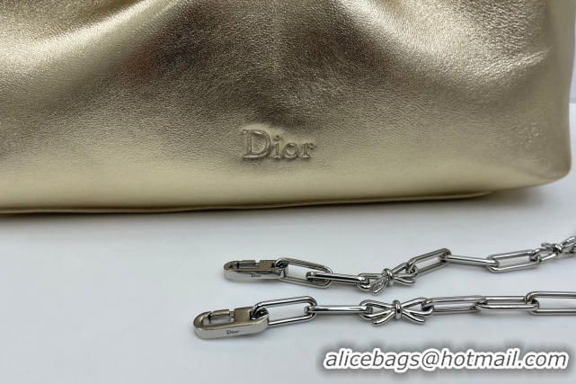Low Price Dior Bow Small Bag in Lambskin Leather 0715PUQO Gold 2026