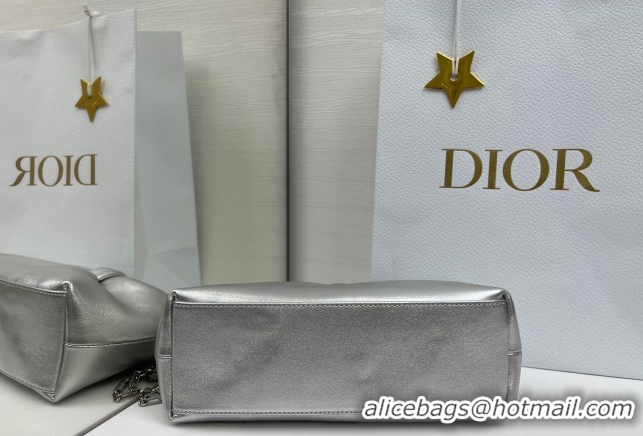 Best Price Dior Bow Small Bag in Lambskin Leather 0715PUQO Silver 2026