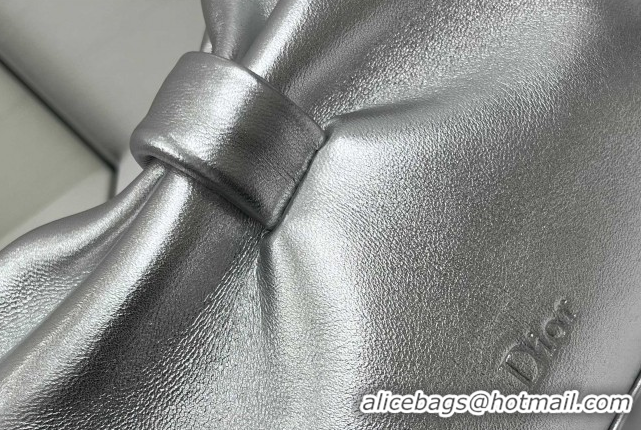 Best Price Dior Bow Small Bag in Lambskin Leather 0715PUQO Silver 2026