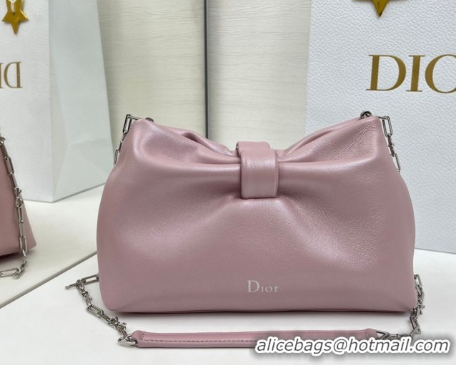 Classic Dior Bow Small Bag in Lambskin Leather 0715PUQO Pink2 2026