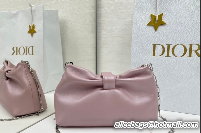 Classic Dior Bow Small Bag in Lambskin Leather 0715PUQO Pink2 2026