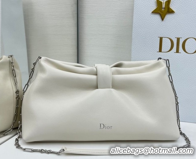 Best Product Dior Bow Medium Bag in Lambskin Leather 0715PUQO White 2026