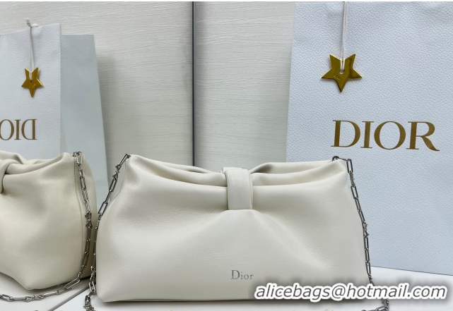 Best Product Dior Bow Medium Bag in Lambskin Leather 0715PUQO White 2026