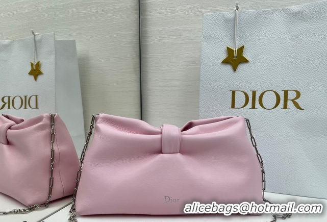 Discount Dior Bow Medium Bag in Lambskin Leather 0715PUQO Rose Songe Pink 2026
