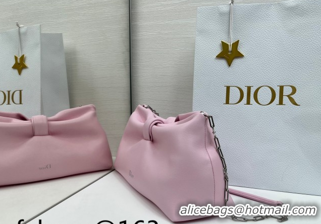 Discount Dior Bow Medium Bag in Lambskin Leather 0715PUQO Rose Songe Pink 2026