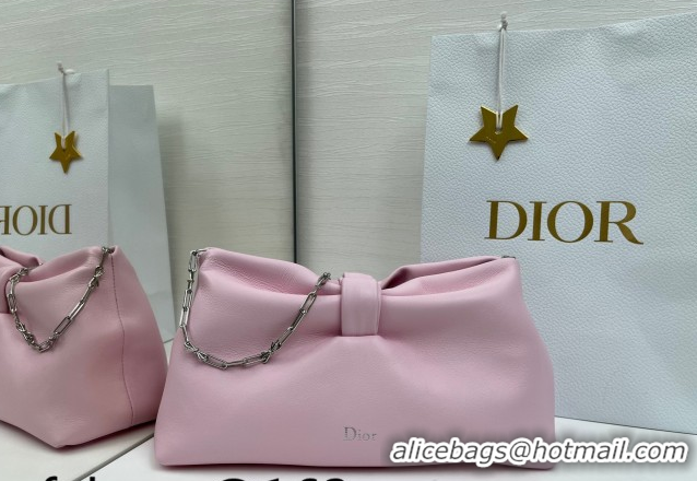 Discount Dior Bow Medium Bag in Lambskin Leather 0715PUQO Rose Songe Pink 2026