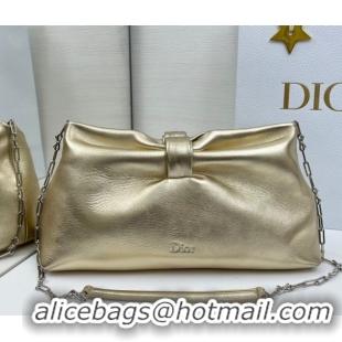 Shop Cheap Dior Bow Medium Bag in Lambskin Leather 0715PUQO Gold 2026