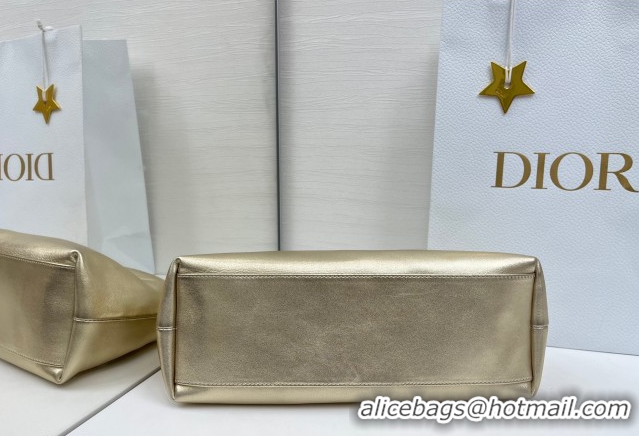 Shop Cheap Dior Bow Medium Bag in Lambskin Leather 0715PUQO Gold 2026