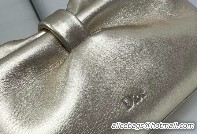 Shop Cheap Dior Bow Medium Bag in Lambskin Leather 0715PUQO Gold 2026