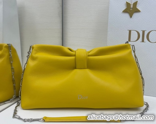 Good Product Dior Bow Medium Bag in Lambskin Leather 0715PUQO Buttercup Yellow 2026