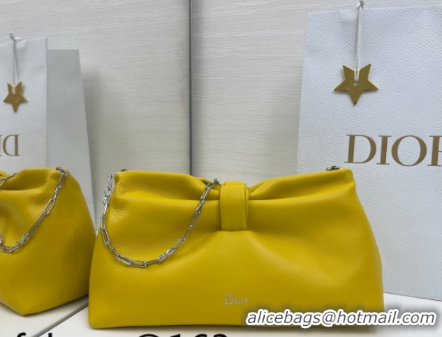Good Product Dior Bow Medium Bag in Lambskin Leather 0715PUQO Buttercup Yellow 2026