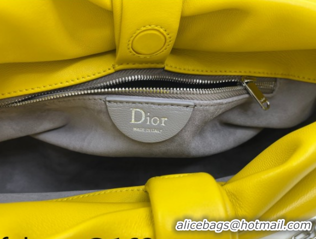Good Product Dior Bow Medium Bag in Lambskin Leather 0715PUQO Buttercup Yellow 2026