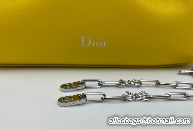 Generous Dior Bow Small Bag in Lambskin Leather 0715PUQO Buttercup Yellow 2026