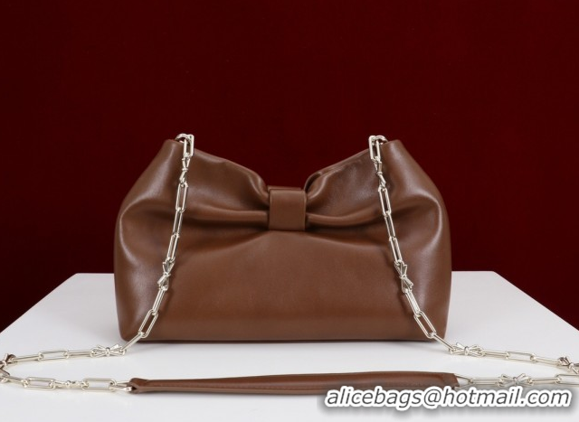 Unique Discount Dior Bow Small Bag in Lambskin Leather 0714S Dark Brown 2026