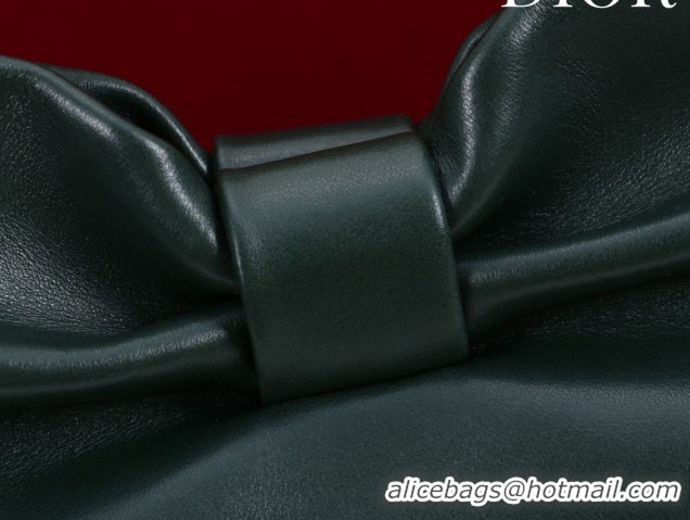 Buy Luxury Dior Bow Small Bag in Lambskin Leather 0714S Dark Green 2026