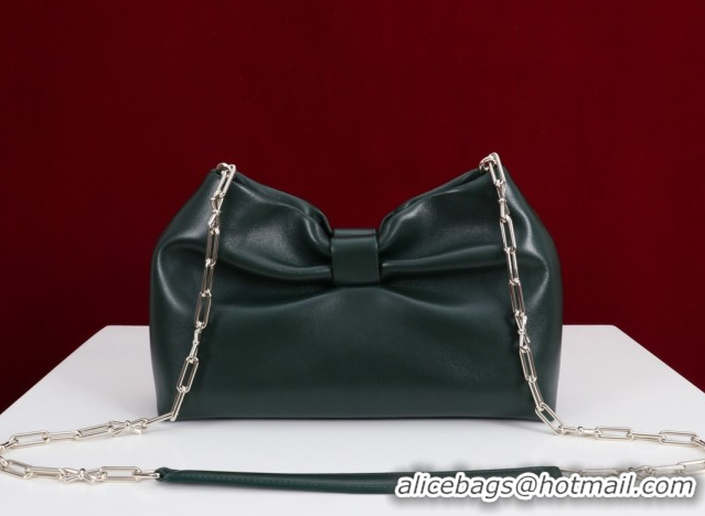 Buy Luxury Dior Bow Small Bag in Lambskin Leather 0714S Dark Green 2026
