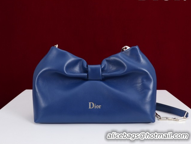 Grade Quality Dior Bow Small Bag in Lambskin Leather 0714S Royal Blue 2026
