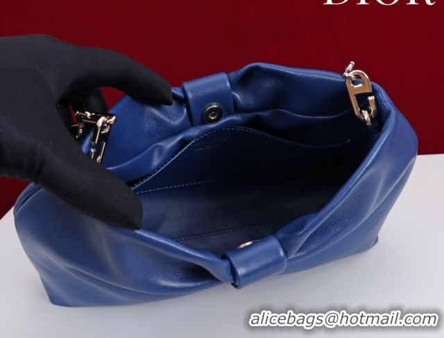 Grade Quality Dior Bow Small Bag in Lambskin Leather 0714S Royal Blue 2026