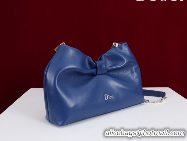 Grade Quality Dior Bow Small Bag in Lambskin Leather 0714S Royal Blue 2026