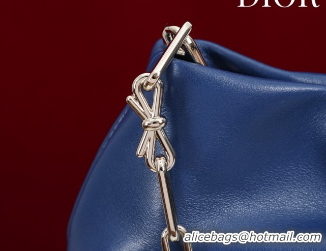 Grade Quality Dior Bow Small Bag in Lambskin Leather 0714S Royal Blue 2026