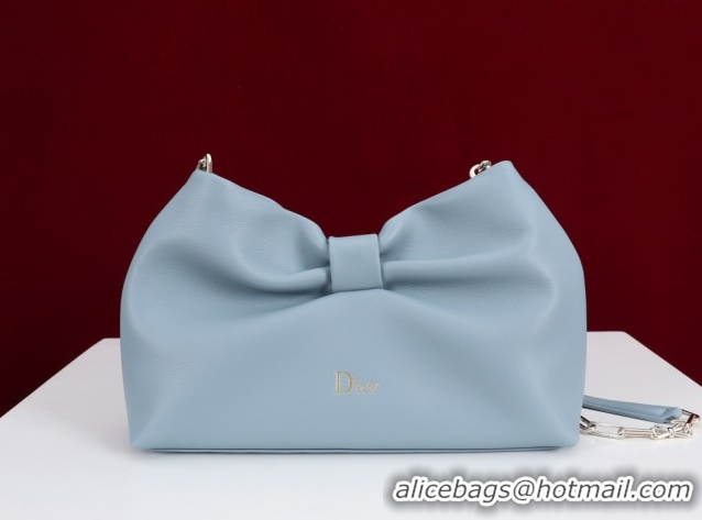 Best Price Dior Bow Small Bag in Lambskin Leather 0714S Light Blue 2026