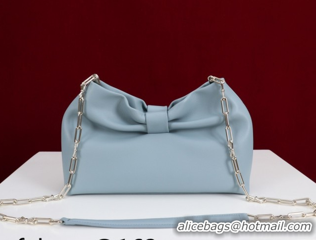 Best Price Dior Bow Small Bag in Lambskin Leather 0714S Light Blue 2026