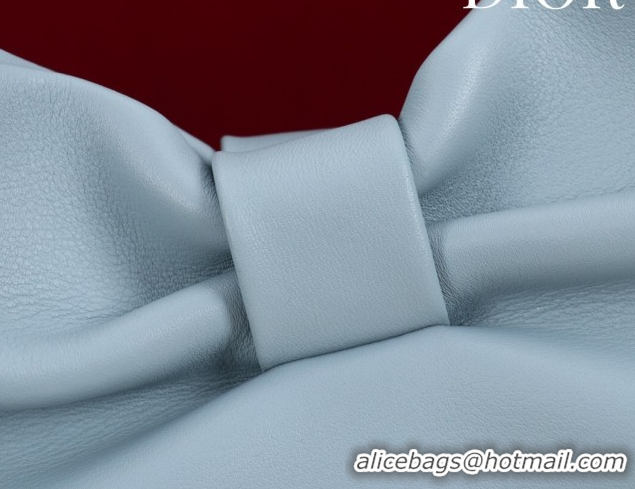 Best Price Dior Bow Small Bag in Lambskin Leather 0714S Light Blue 2026