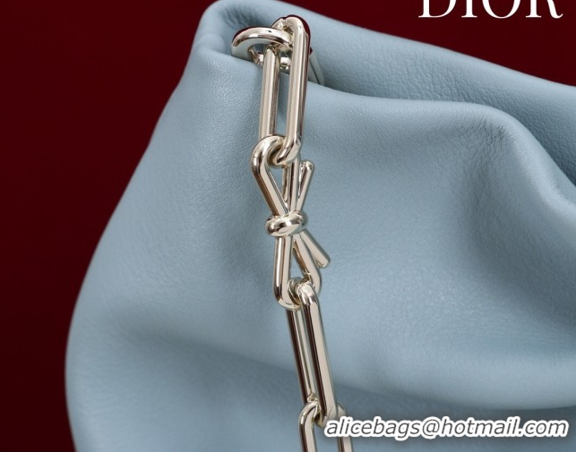 Best Price Dior Bow Small Bag in Lambskin Leather 0714S Light Blue 2026