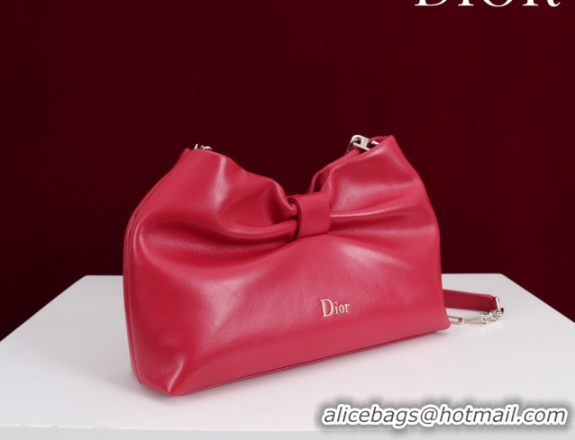 Luxurious Dior Bow Small Bag in Lambskin Leather 0714S Red 2026