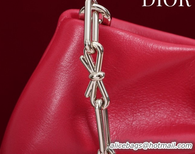 Luxurious Dior Bow Small Bag in Lambskin Leather 0714S Red 2026